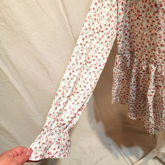 SHEIN Women's Floral Peplum Blouse NWT - Picture 10 of 12